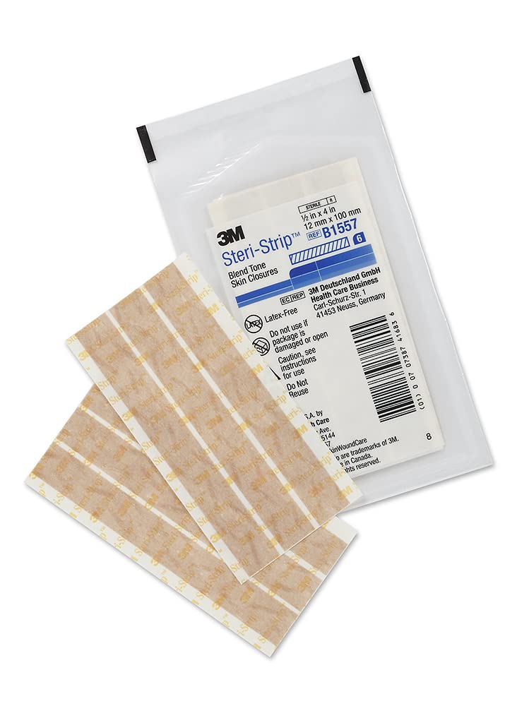 STERI-STRIP 3Mâ„¢ Steri-Stripâ„¢ Blend Tone Skin Closures, B1557, Tan, 1/2 in x 4 in (12mm x 100mm), 50 Bag/Carton, 4 Carton/Case - Image 4